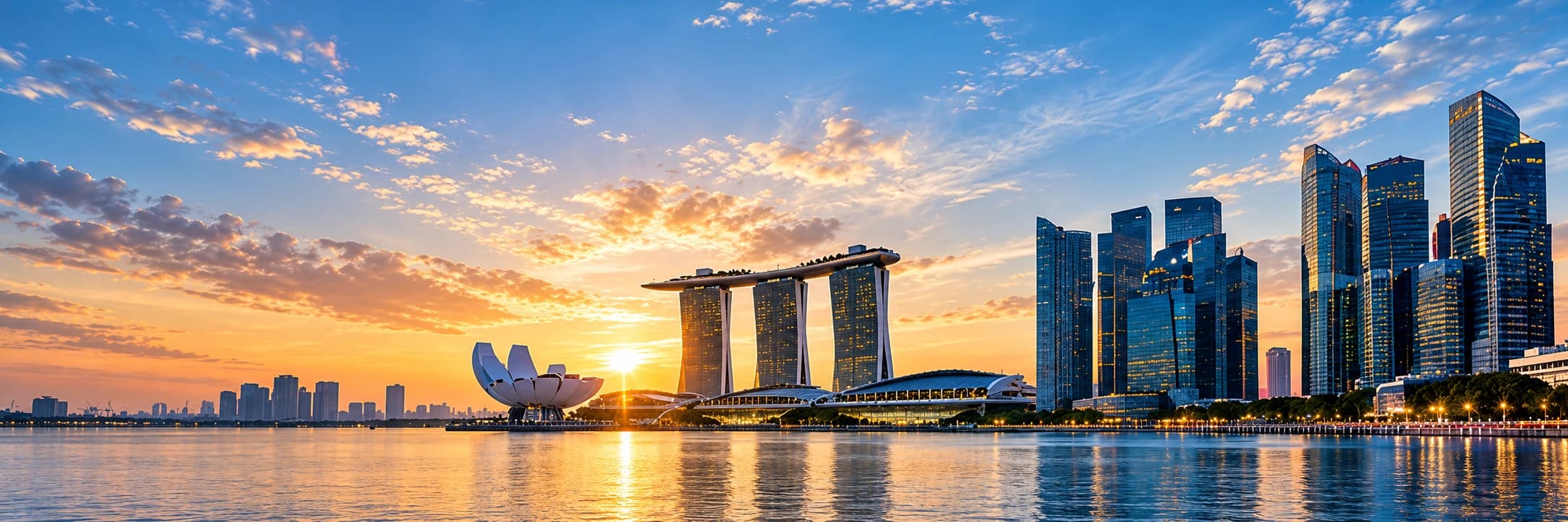 Illustrative Singapore waterfront and global business context